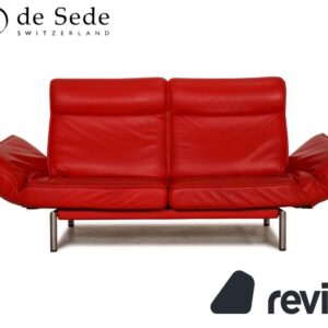 de Sede DS-450 Leder Sofa Rot Zweisitzer Couch Funktion ✨