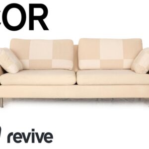 Cor Conseta Stoff Zweisitzer Creme Beige Sofa Couch
