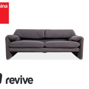 Cassina Maralunga Stoff Zweisitzer Grau Beige Sofa Couch ✨