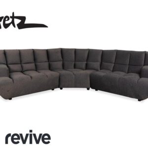 Bretz Cloud 7 Stoff Ecksofa Grau Metallic Neubezug Sofa Couch ✨
