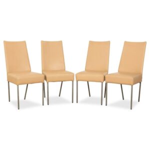 4er Garnitur bert plantagie Leder Stuhl Beige Esszimmer