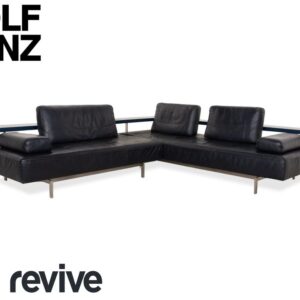 Rolf Benz Dono 6100 Leder Ecksofa Dunkelblau Sofa Couch manuelle