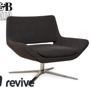 B&B Italia Metropolitan Stoff Chrom Sessel Dunkelgrau