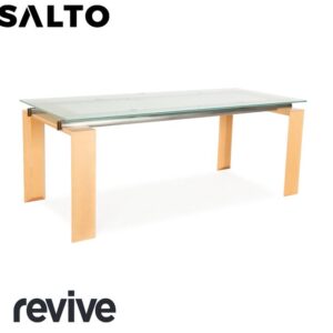 DESALTO Stilt Glas Esstisch Blau Esszimmer 200 x 85 x 77 cm