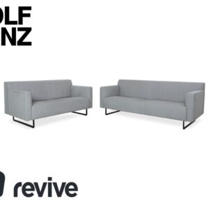 Rolf Benz 328 Stoff Garnitur 2x Dreisitzer Grau Sofa Couch