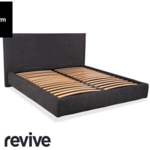 Poliform Stoff Bett Grau manuelle Funktion