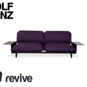 Rolf Benz Nova Stoff Zweisitzer Lila Aubergine manuelle Funktion