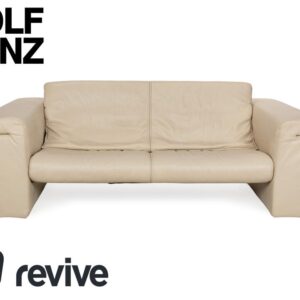 Rolf Benz 6800 Leder Dreisitzer Creme Sofa Couch