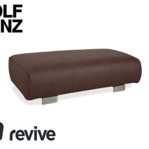 Rolf Benz 6300 Hocker Braun veganes Leder Neubezug Couch ✨