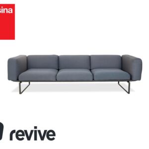 Cassina 8 Stoff Viersitzer Blau Grau Sofa Couch