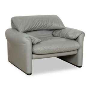 Cassina Maralunga Leder Sessel Grau