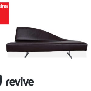 Cassina 276 Aspen Dreisitzer Leder Sofa Braun Couch by Jean