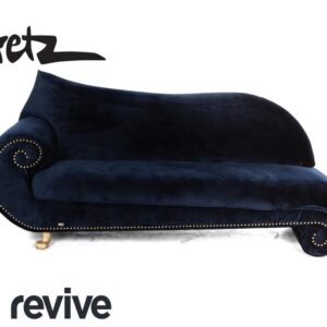 Bretz Gaudi Stoff Dreisitzer Recamiere Blau Sofa Couch Neubezug ✨