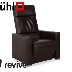 Brühl Alba Leder Sessel Braun inkl. manueller Relaxfunktion und