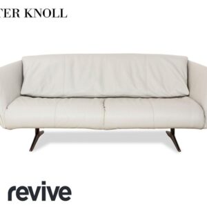 Walter Knoll Bundle Leder Dreisitzer Hellgrau Sofa Couch
