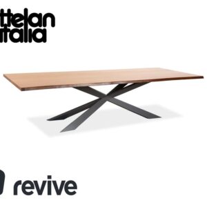 Cattelan Italia Spyder Holz Esstisch Braun Anthrazit 300 x 120 cm