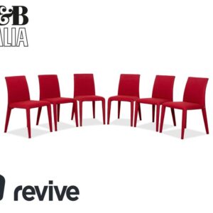 6er Garnitur B&B Italia Vol Au Vent Stoff Rot Weinrot Esszimmer