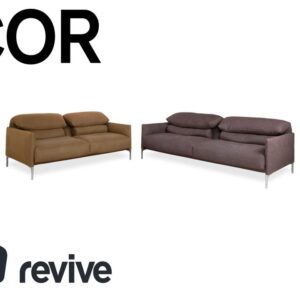 Cor Avalanche Stoff Garnitur Dreisitzer Zweisitzer Braun Bronze