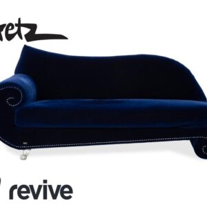 Bretz Gaudi Dreisitzer Stoff Sofa Blau Royalblau