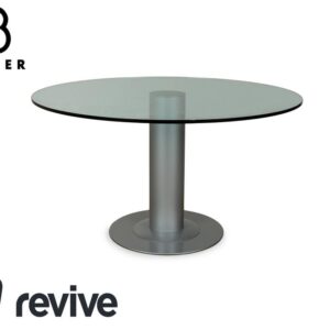 Bacher Castro Glas Esstisch Silber 130 x 130 x 73 cm