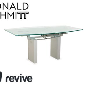 Ronald Schmitt K5000 Glas Esstisch Silber Chrom manuelle Funktion