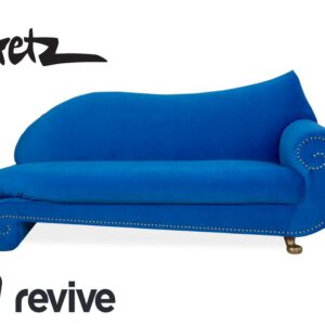Bretz Gaudi Stoff Dreisitzer Blau Sofa Couch Neubezug ✨