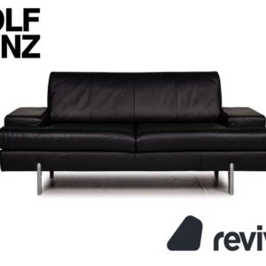 Rolf Benz AK 644 Leder Sofa Schwarz Zweisitzer Couch ✨