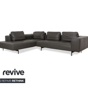 BoConcept Amsterdam Leder Ecksofa Dunkelgrau Sofa Couch