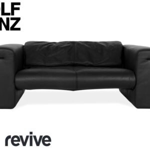 Rolf Benz 6800 Leder Zweisitzer Schwarz Sofa Couch ✨
