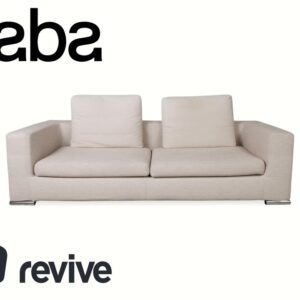 Sabe Italia Stoff Dreisitzer Creme Sofa Couch