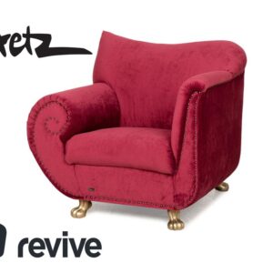 Bretz Gaudi Stoff Sessel Rot Neubezug ✨