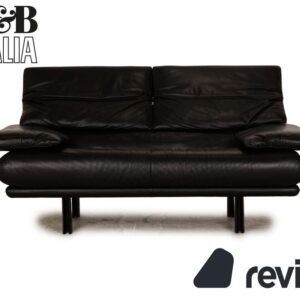 B&B Italia Alanda Leder Zweisitzer Schwarz Sofa Couch manuelle ✨