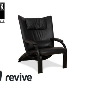 WK Wohnen Spot 698 Leder Sessel Schwarz manuelle Funktion