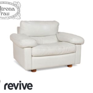 Poltrona Frau Petronio Leder Sessel Weiß