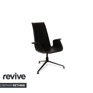 Walter Knoll FK Black Leder Sessel Schwarz manuelle Funktion
