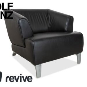 Rolf Benz 2300 Leder Sessel Schwarz Metall Füße
